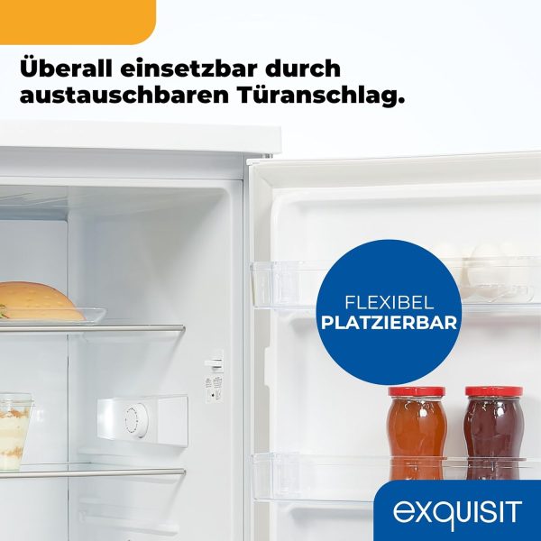Exquisit K??hlschrank ohne Gefrierfach. 133 Liter. Vollraumk??hlschrank freistehend. T??ranschlag Wechselbar. KS516-V-H-010D weiss – Bild 8