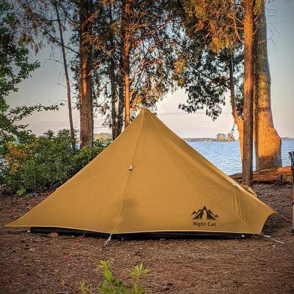 Night Cat Rucksack-Zelt Ultraleichtes wasserdichtes professionelles Wanderzelt f??r 1 2 Person Mann Camping Doppelschicht – Bild 8