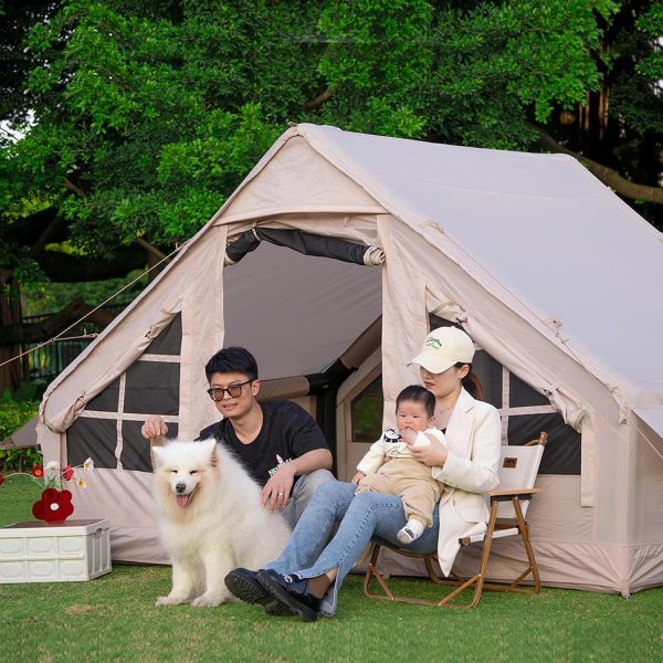 aufblasbare Zelt 2/4/6/8 Personen Zelte f??r Camping. Big Air Haus Zelt enth?lt Rainfly. einfache Einrichtung gro?e aufblasen Zelte f??r Camping im Freien. Glamping Zelte gro?e Apsis. – Bild 7