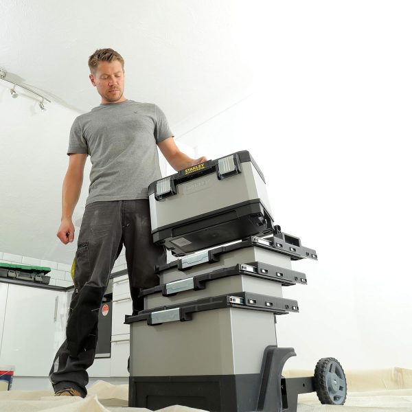 STANLEY FATMAX Rolling Workshop. 4-in-1-Geräte einschließlich abnehmbarer Werkzeugbox. strapazierfähiges Metall und Kunststoff. mobile Workstation. 1-95-622 – Bild 12