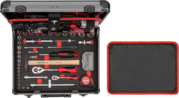 GEDORE red Werkzeugkoffer. Set 138-teilig. gefüllt. Werkzeug für Hand- und Heimwerker. im Aluminiumkoffer. R46007138 – Bild 2