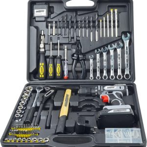 Brüder Mannesmann Werkzeugkoffer. mit Akku-Bohrschrauber. 20 Volt. Lithium-Ionen. 75-teilig | M17578