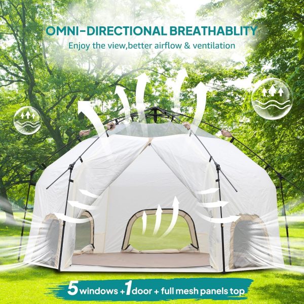 Chihee Camping Zelte Pop-Up Stand-up Zelt. Familien-Kabinenzelt mit Markise Veranda 4-Personen Outdoor-Zelt mit Bildschirm Raum gro?e Kapazit?t. Wasserdicht und Winddicht. einfacher Aufbau. Wandern – Bild 3