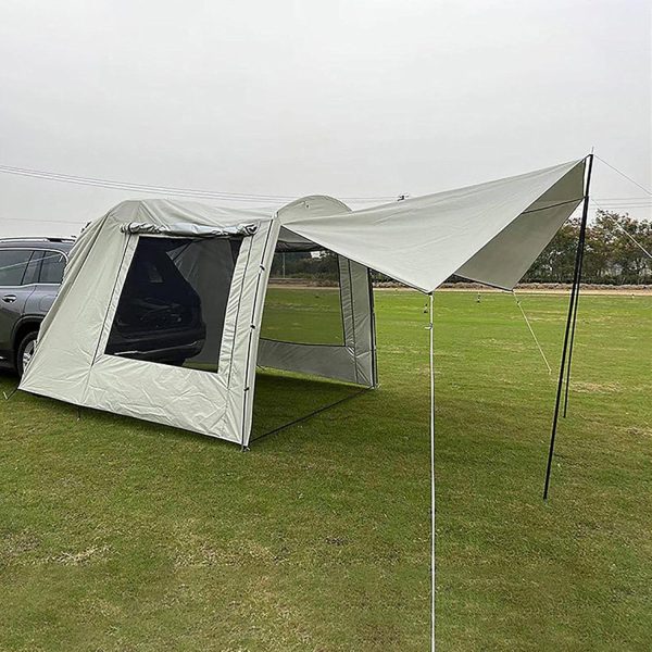 SUV Zelt - Outdoor Fahrzeugzelt Carport Wohnmobil | Auto Heckklappe Zelt. Sonnentasse. gro?er schattiger Raum. SUV Campingzelt mit integriertem Moskitonetz. SUV Zelt – Bild 6