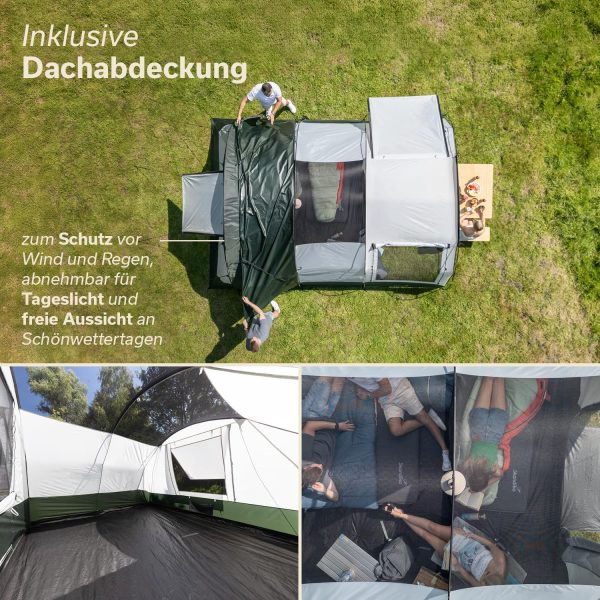 Skandika Tunnelzelt Indal 5 | Camping Zelt f??r 5 Personen. Panoramadach. mit Vordach. mit eingen?htem Zeltboden. 3000 mm Wassers?ule. Moskitonetz | Familienzelt. Campingzelt. Outdoor – Bild 2