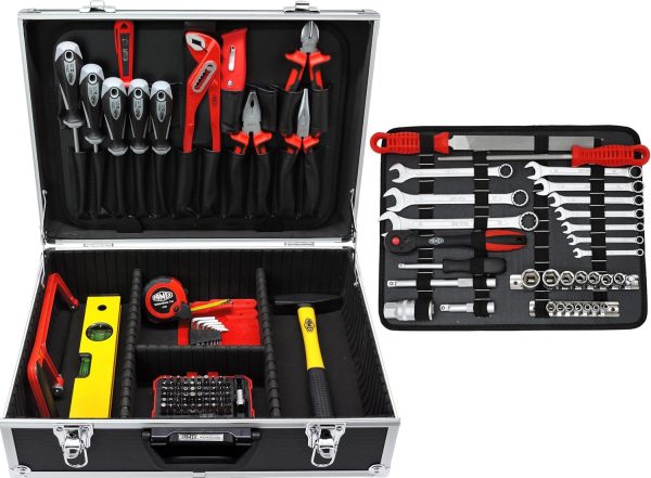 Famex 745-48 Alu Werkzeugkoffer bestückt mit hochwertigem Werkzeug Set - 164-tlg. – Bild 2