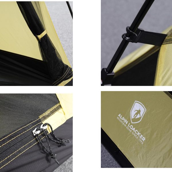 ALPIN LOACKER Cloud Pro Up Zwei Personen und EIN Personen Zelt Ultraleicht I Zweimannzelt und Einmannzelt I Leichtes Trekkingzelt I Bikepacking Kuppelzelt – Bild 5