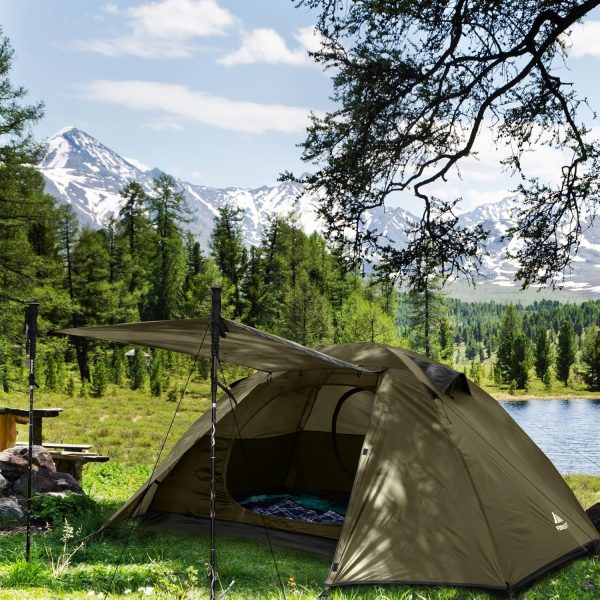 Forceatt Zelt 2-4 Personen Camping Wasserldicht 3-4 Saison.Ultraleicht Zelte Mit Kleinem Packma?. Kuppelzelt Sofortiges Aufstellen F??r Trekking. Outdoor. Festival – Bild 6