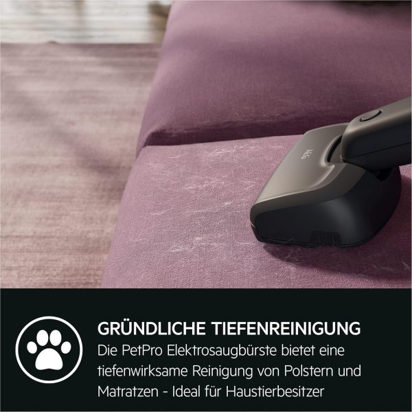 AEG QX6-1-45AN Akku Staubsauger kabellos / Staubsauger beutellos / leise / Handstaubsauger akku / 45 min Laufzeit / leicht / Hartboden / 2in1 / Tierhaare / Hund / Katze / Teppich / Auto / grau – Bild 5