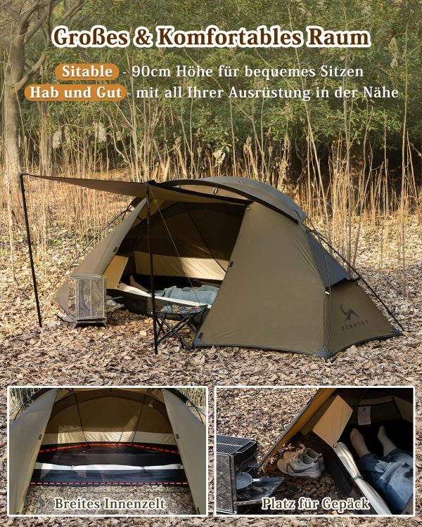 Zelt 1 Person Nylon Ultraleichte Campingzelt Kleine Packungsgr??e. 4 Saison Wasserdicht & Winddicht Kompakt Kuppelzelt f??r Hiking. Wandern. Camping. Outdoor – Bild 3