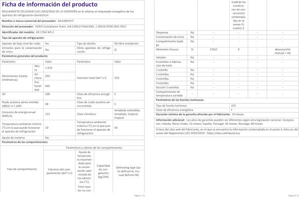 Bauknecht KR 17G4 WS 2 K??hlschrank/ 167 cm H?he/ 318 Liter Gesamtnutzinhalt/ ProFresh/ Hygiene+ Filter/ Superk??hlfunktion/ Umluftk??hlung/ wei? – Bild 11