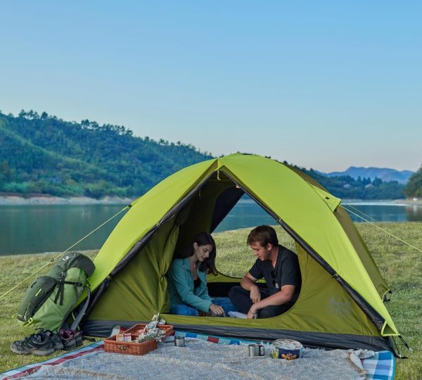 Camping Zelt 4 Personen Blackout 4 Mann Zelt wasserdicht 3000mm Kuppelzelt Familienzelt Festivalzelt f??r Camping Reise Trekking Garten – Bild 2