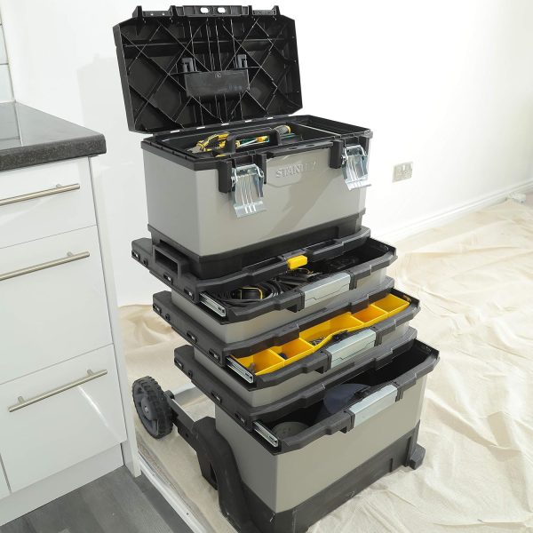 STANLEY FATMAX Rolling Workshop. 4-in-1-Geräte einschließlich abnehmbarer Werkzeugbox. strapazierfähiges Metall und Kunststoff. mobile Workstation. 1-95-622 – Bild 15