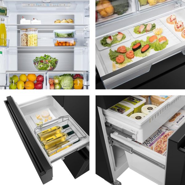 Hisense RF540N4SBF2 French Door K??hl-Gefrierkombination/ NoFrostPlus/ Inverter-Kompressor/ Multiflow 360??/ SuperCool/ 181.7 cm/ K??hlteil 302 l/ Gefrierteil 178 l/ 40 dB/ 310 kWh/ Jahr/ Schwarz – Bild 14