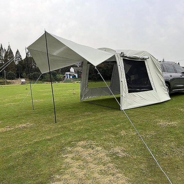 SUV Zelt - Outdoor Fahrzeugzelt Carport Wohnmobil | Auto Heckklappe Zelt. Sonnentasse. gro?er schattiger Raum. SUV Campingzelt mit integriertem Moskitonetz. SUV Zelt – Bild 8
