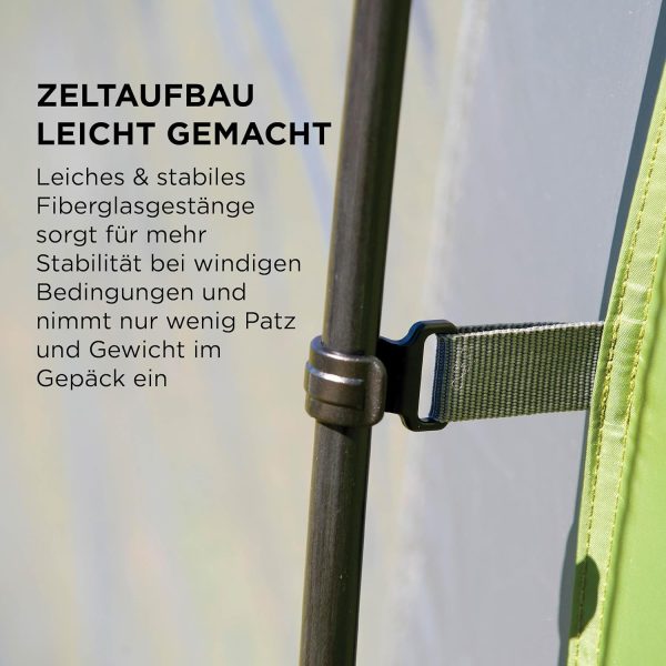 Coleman Zelt Coastline 3 Plus | kompaktes 3 Mann Zelt | 3 Personen Tunnelzelt | leichtes Campingzelt mit Vorzelt und Fenstern | Wasserdicht Dank 3.000mm Wassers?ule – Bild 6