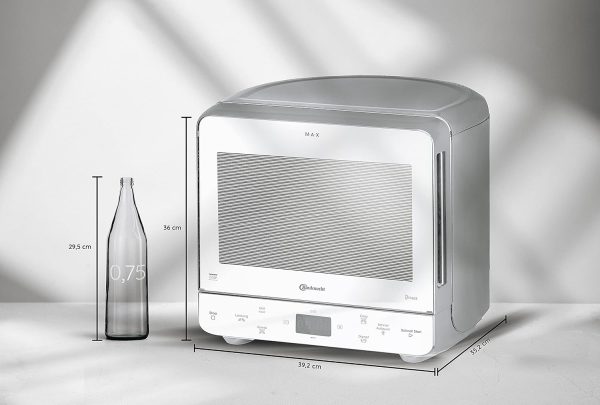 Bauknecht MW 39 WSL / Kombination Grill und Mikrowelle / Crisp Funktion / 700 W / 13 L Garraum / Super-Kompakt Design / Dampfgarfunktion / Schnellauftau-Funktion. Wei?/Silber – Bild 3