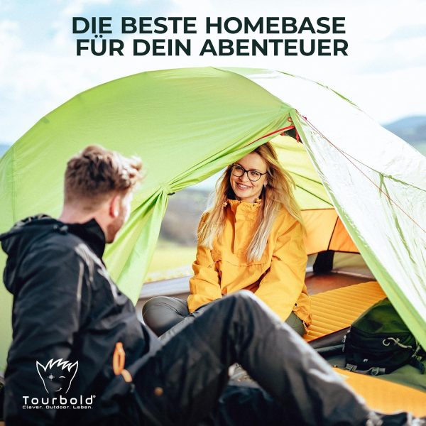 Tourbold Zelt 2 Personen | Tourbude II | kleines Packma? | Ultraleicht | wasserdicht | gro?es Innenzelt | Doppelschichtzelt | Trekking | Radfahren | Kanutour | Festival | Camping – Bild 8
