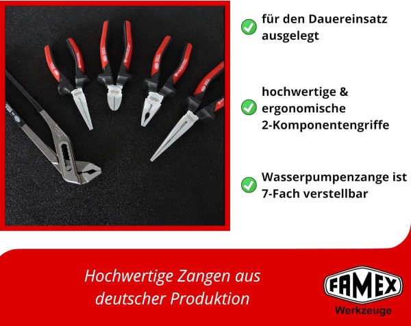 FAMEX 420-88 Alu Werkzeugkoffer gefüllt mit Top Werkzeug Set - ERWEITERBAR - Werkzeugkasten in Top Qualität - für den gewerblichen Einsatz – Bild 7