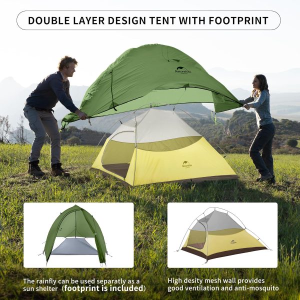 Naturehike Cloud up 2 Upgrade Ultraleichte Zelte Doppelten 2 Personen Zelt 3-4 Saison f??r Camping Wandern – Bild 3