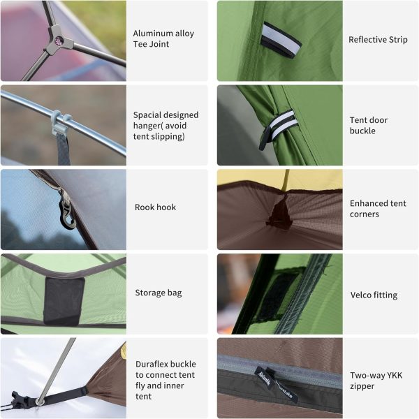 Naturehike Cloud up 2 Upgrade Ultraleichte Zelte Doppelten 2 Personen Zelt 3-4 Saison f??r Camping Wandern – Bild 8