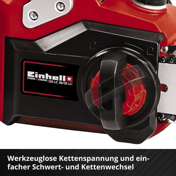 Einhell Professional Akku-Kettensäge GP-LC 36/35 Li-Solo Power X-Change (Li-Ion. 36 V. 33 cm Schnittlänge. 15 m/s Schnittgeschwindigkeit. bürstenloser Elektromotor. ohne Akku & Ladegerät) – Bild 10