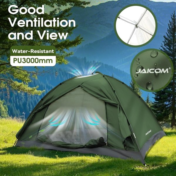 Zelt 1-4 Personen Camping Zelt. Leicht. Stabil. Wasserdicht Kuppelzelt. 3-4 Saison Ultraleicht Zelte Mit Kleinem Packma?. f??r Camping. Trekking. Familie. Outdoor – Bild 4