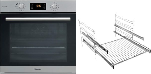 Bauknecht BAR2S K8 V2 IN Dampf-Backofen inklusive 2-fach Backauszug/A+/71 L Maxi-Garraum/Hei?luft/Gentle Steam mit Feuchtigkeitszugabe/Einfaches Reinigen mit SmartClean-Innenraum. Edelstahl – Bild 2