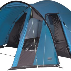 High Peak Kuppelzelt Tessin 5. Campingzelt mit Vorbau. 2 Eing?nge. Familien-Zelt f??r 5 Personen. extra hoher Eingang. doppelwandig