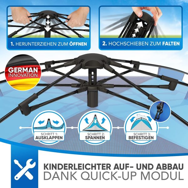 Wurfzelt 2-4 Personen AUF-ABBAU IN 45 Sekunden -Extra Gro? & Wasserdicht- Pop up Zelt 3 Person automatik Wurfzelt 3 Personen Mann zelte – Bild 2