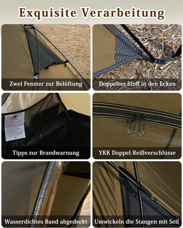 Zelt 1 Person Nylon Ultraleichte Campingzelt Kleine Packungsgr??e. 4 Saison Wasserdicht & Winddicht Kompakt Kuppelzelt f??r Hiking. Wandern. Camping. Outdoor – Bild 5