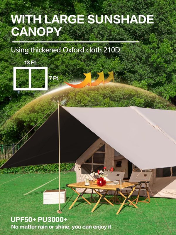 aufblasbare Zelt 2/4/6/8 Personen Zelte f??r Camping. Big Air Haus Zelt enth?lt Rainfly. einfache Einrichtung gro?e aufblasen Zelte f??r Camping im Freien. Glamping Zelte gro?e Apsis. – Bild 2