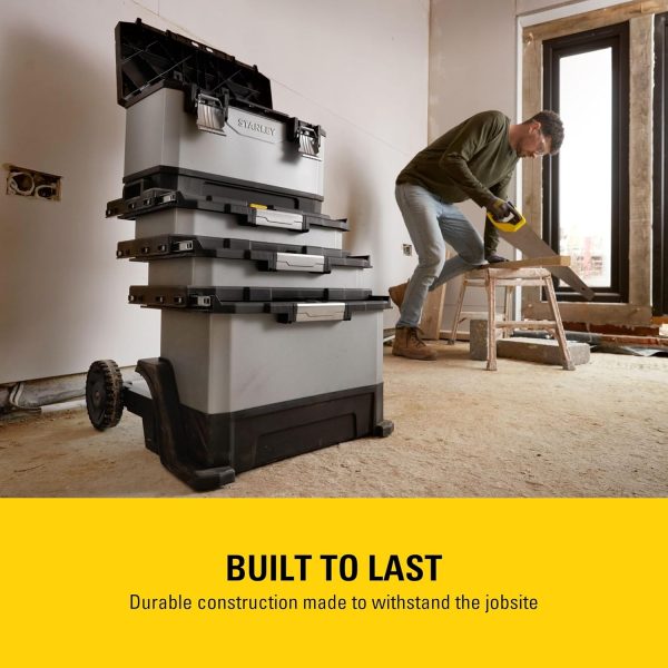 STANLEY FATMAX Rolling Workshop. 4-in-1-Geräte einschließlich abnehmbarer Werkzeugbox. strapazierfähiges Metall und Kunststoff. mobile Workstation. 1-95-622 – Bild 8