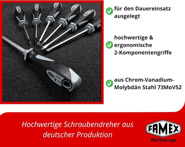 FAMEX 420-88 Alu Werkzeugkoffer gefüllt mit Top Werkzeug Set - ERWEITERBAR - Werkzeugkasten in Top Qualität - für den gewerblichen Einsatz – Bild 6