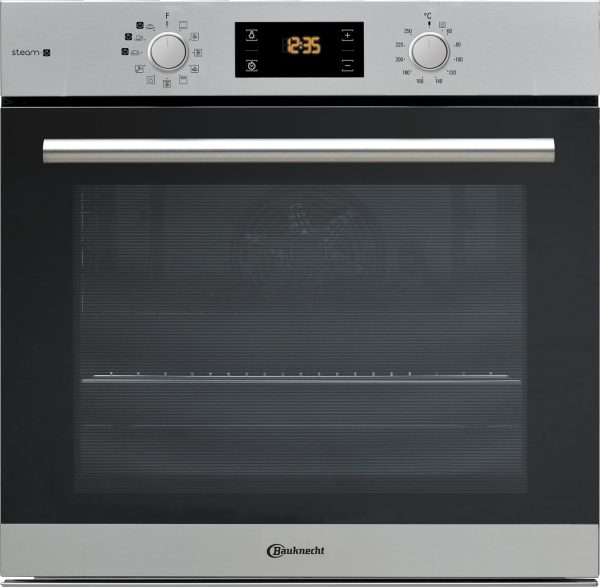 Bauknecht BAR2S K8 V2 IN Dampf-Backofen inklusive 2-fach Backauszug/A+/71 L Maxi-Garraum/Hei?luft/Gentle Steam mit Feuchtigkeitszugabe/Einfaches Reinigen mit SmartClean-Innenraum. Edelstahl