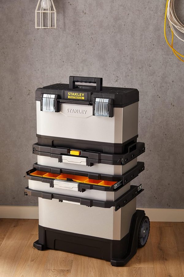 STANLEY FATMAX Rolling Workshop. 4-in-1-Geräte einschließlich abnehmbarer Werkzeugbox. strapazierfähiges Metall und Kunststoff. mobile Workstation. 1-95-622 – Bild 18