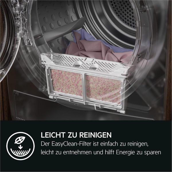 AEG W?rmepumpentrockner 9 kg| Serie 7000 SensiDry schonendes & energiesparendes Trockenverfahren| A+++| Mengenautomatik| Schontrommel| Knitterschutz | TR7T60690 – Bild 4