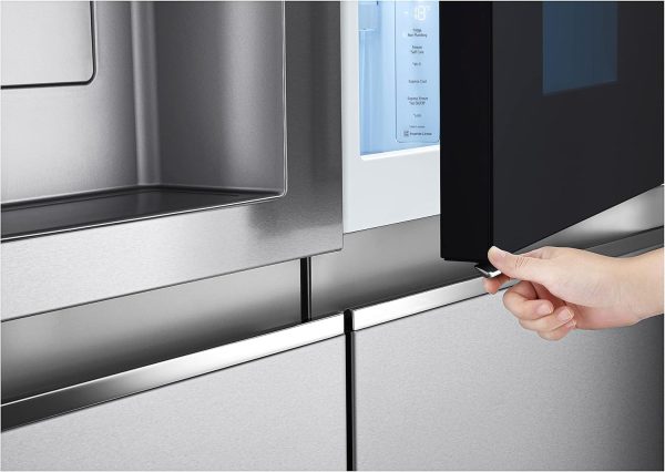 LG GSXV91BSAF. Klasse F. 635 L. Side-by-Side K??hlschrank mit InstaView. Total No Frost mit Gefrierfach. Crushed Ice - & Wasserspender mit UVnano. DoorCooling+. LINEARCooling. Wi-Fi ? Brushed Steel – Bild 7