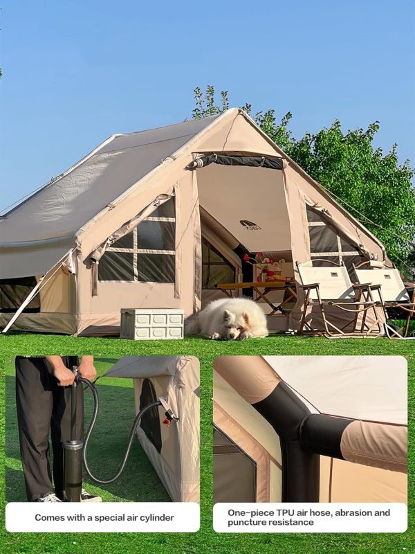 aufblasbare Zelt 2/4/6/8 Personen Zelte f??r Camping. Big Air Haus Zelt enth?lt Rainfly. einfache Einrichtung gro?e aufblasen Zelte f??r Camping im Freien. Glamping Zelte gro?e Apsis. – Bild 3