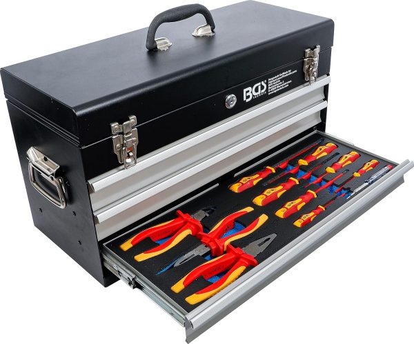 BGS 3350 | Elektriker-Metall-Werkzeugkoffer | 3 Schubladen | mit 147 Werkzeugen – Bild 8
