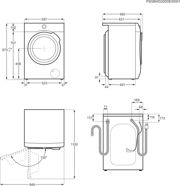 AEG Waschtrockner mit W?rmepumpe Serie 9000 SensiDry? / Testsieger der Stiftung Warentest / 9 kg Waschen / 6 kg Trocknen / C / Mengenautomatik / Nachlege- und Dampffunktion / 1600 U/min / L9WEF80690 – Bild 14