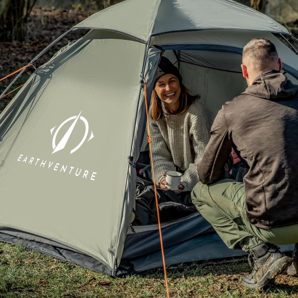 Camping Zelt 2 Personen wasserdicht - Schneller & Leichter Aufbau - Ultraleichtes Zelt kleines Packma? - Zelt f??r 2 Personen - Zelt Camping Trekking Zelt Outdoor Festival & Motorrad – Bild 9