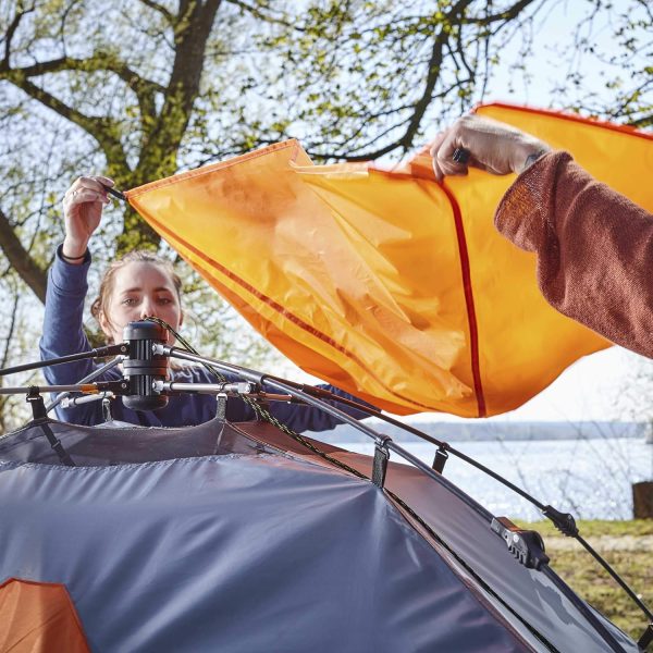 Lumaland Pop Up Zelt | 3-4 Personen Familienzelt | Wurfzelt Innenma?e 210x210x120 cm | Wasserdicht & Windfest | Ideal als Camping. Festival & Reise Zelt | Ultraleicht & Robust – Bild 7