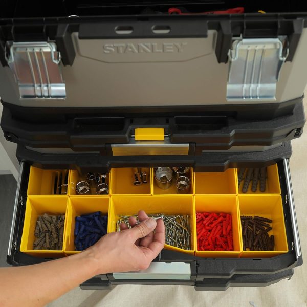 STANLEY FATMAX Rolling Workshop. 4-in-1-Geräte einschließlich abnehmbarer Werkzeugbox. strapazierfähiges Metall und Kunststoff. mobile Workstation. 1-95-622 – Bild 16