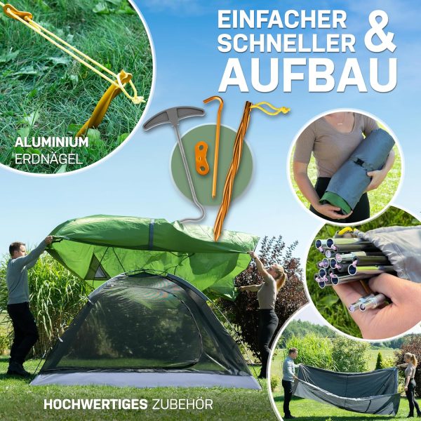 Zelt Ultraleicht & wasserdicht f??r 1-2 oder 3-4 Personen | Outdoor Zelt f??r Camping. Trekking oder Festival | Trekkingzelt. Campingzelt. Wanderzelt – Bild 4