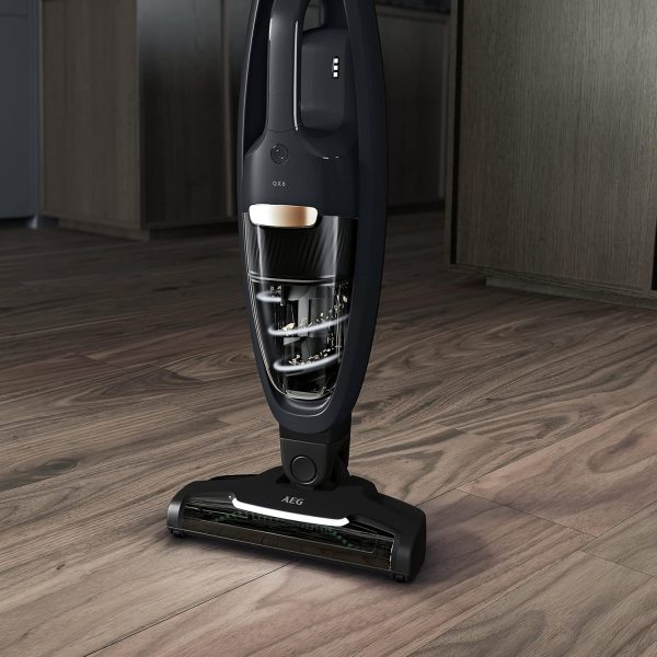 AEG QX6-1-45AN Akku Staubsauger kabellos / Staubsauger beutellos / leise / Handstaubsauger akku / 45 min Laufzeit / leicht / Hartboden / 2in1 / Tierhaare / Hund / Katze / Teppich / Auto / grau – Bild 10