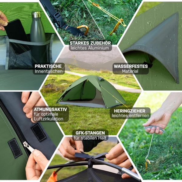 Zelt Ultraleicht & wasserdicht f??r 1-2 oder 3-4 Personen | Outdoor Zelt f??r Camping. Trekking oder Festival | Trekkingzelt. Campingzelt. Wanderzelt – Bild 6