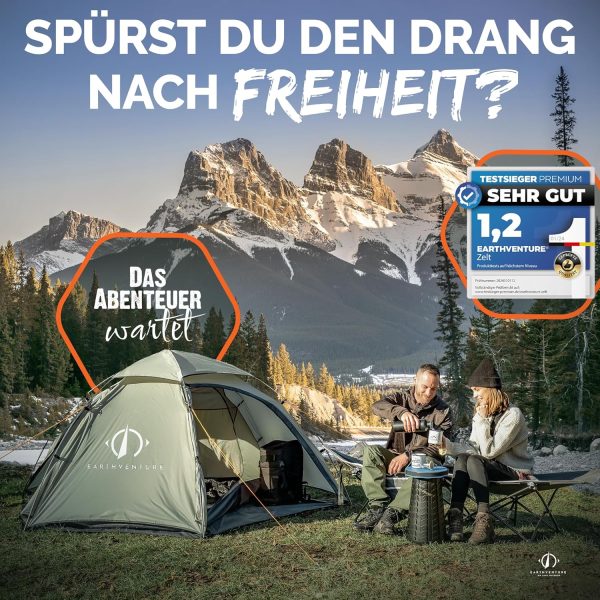 Camping Zelt 2 Personen wasserdicht - Schneller & Leichter Aufbau - Ultraleichtes Zelt kleines Packma? - Zelt f??r 2 Personen - Zelt Camping Trekking Zelt Outdoor Festival & Motorrad – Bild 2