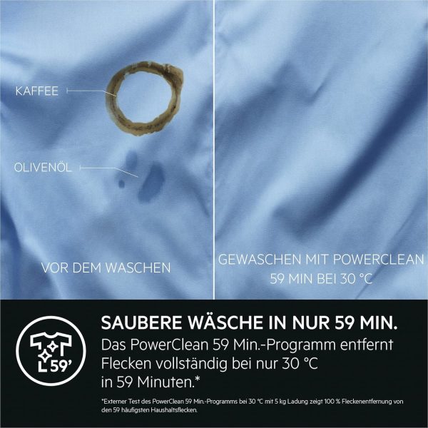 AEG LR8AMZ49FL Waschmaschine / Serie 8000 mit PowerCare? / ?KOMix - Faserschutz / ProSteam? - Auffrischfunktion / 9.0 kg / Leise / Mengenautomatik / Nachlegefunktion / Kindersicherung / 1400 U/min – Bild 8