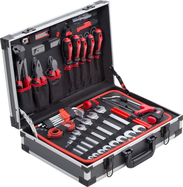 Meister Werkzeugkoffer 121-teilig - Stabiler Alu-Koffer - Werkzeug-Set - Für Haushalt. Garage & Werkstatt / Profi befüllt / Werkzeugkiste / Werkzeugbox komplett / 8971460 – Bild 2